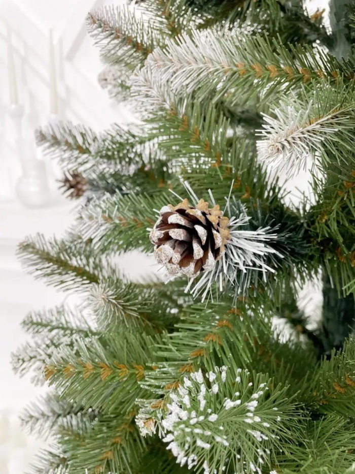 Новогодняя искусственная елка заснеженная с шишками 150см 180см 210см купить в Минске